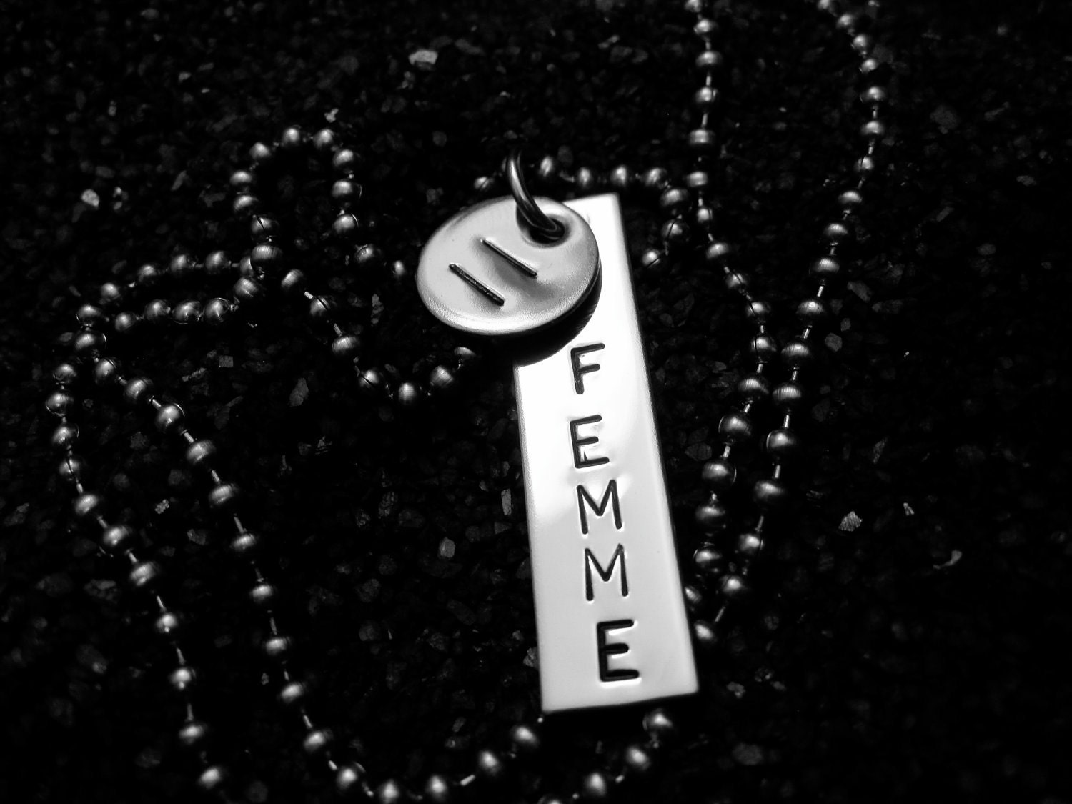Hand Stamped FEMME Equality Necklace