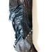 Boho Rocker spats upcycled leather fringe patchwork steampunk studded indie