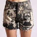 Black High Waisted Studded Frankenstein Shorts