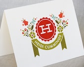 Personalized Monogram Note Cards - Printable File