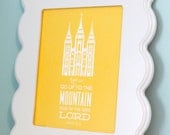 LDS Temple Print - Mountain of the Lord - Printable PDF File