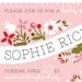 Baby Shower Invitation - Printable - Pink Bouquet