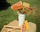 MADE to ORDER: 7 SIGNS, Mix  & Match, Custom Garden Signs Garden stakes Garden Markers