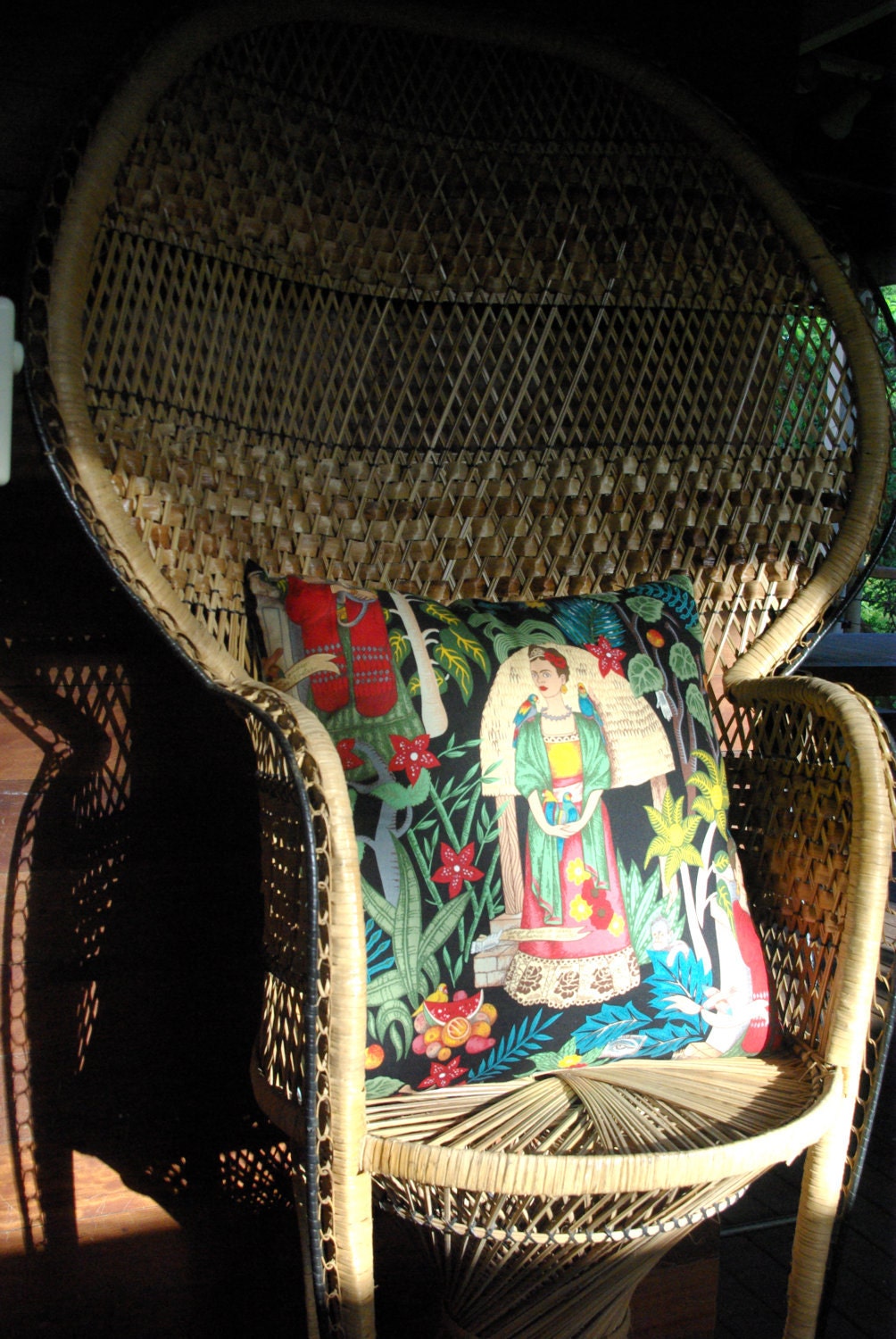 Cushion Cover LARGE Frida Kahlo Bright Colourful Day of the Dead Mexican Throw Pillow 55cm x 55cm or 22' x 22'