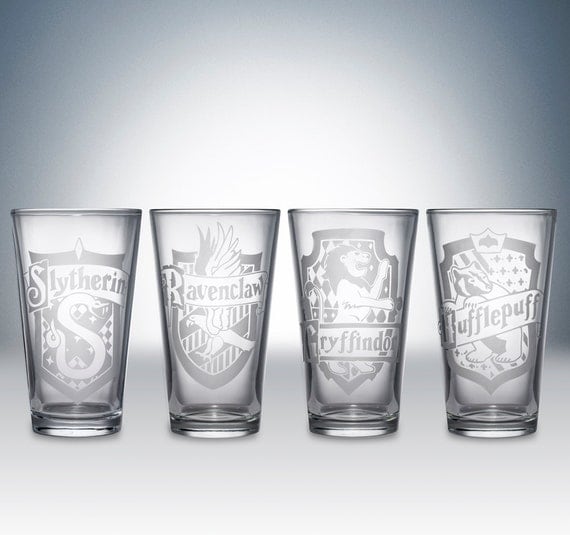 Harry Potter House Logos Pint Glass Set