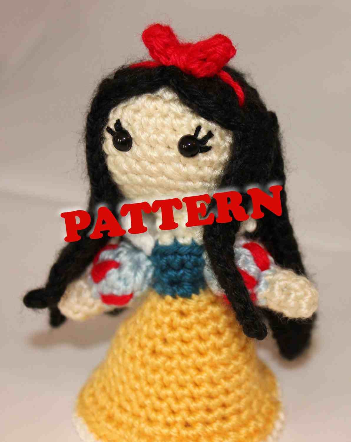PATTERN Instant Download Snow White Princess Amigurumi  Doll