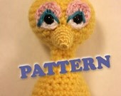 PATTERN Big Bird Sesame Street Baby Rattle Crochet