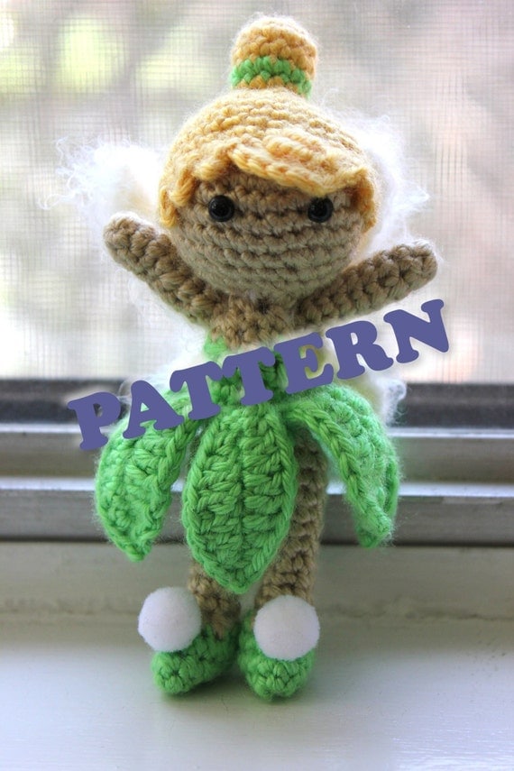PATTERN Tinkerbell from Peter Pan Doll Crochet Amigurumi