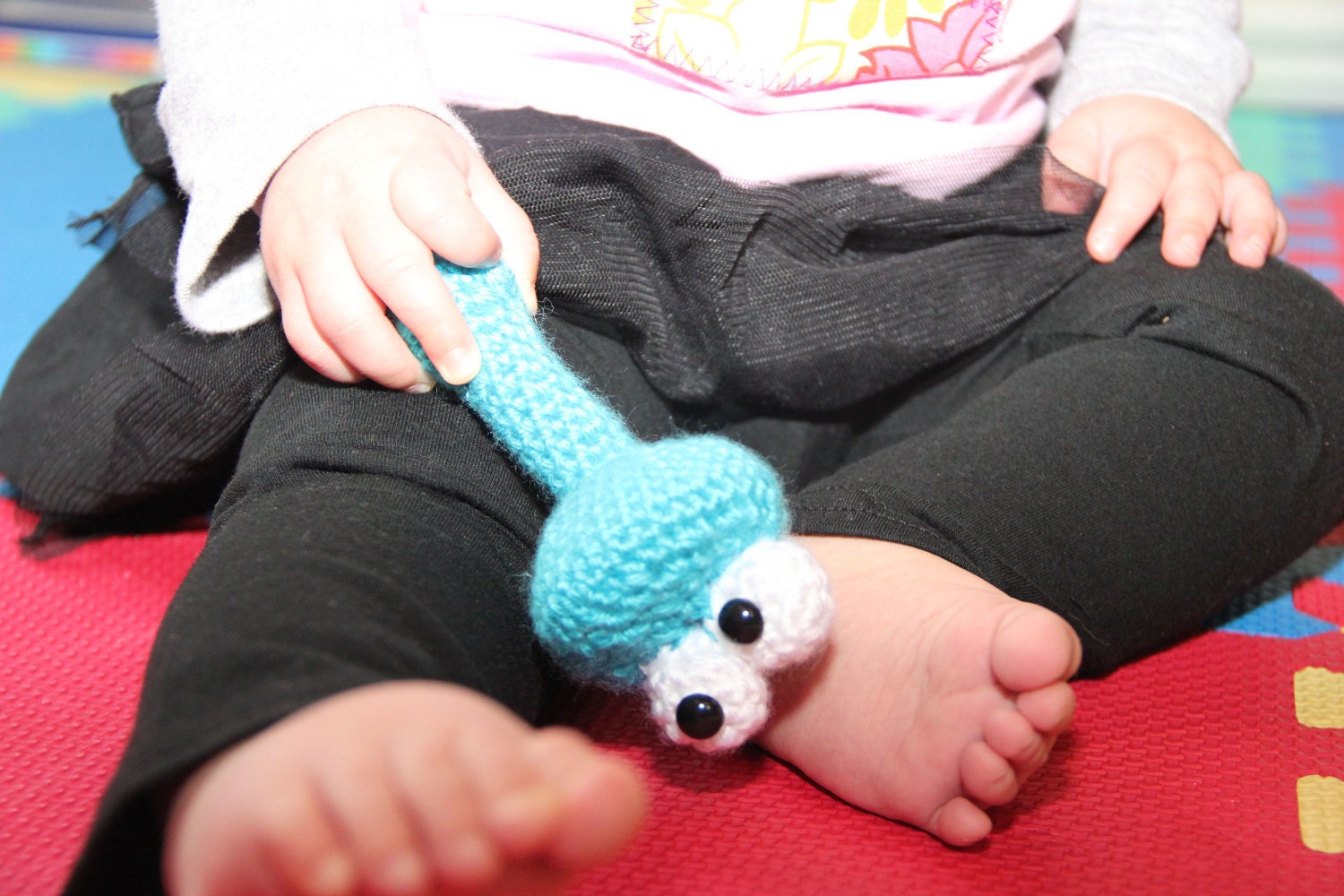 PATTERN Cookie Monster Sesame Street Baby Rattle Crochet