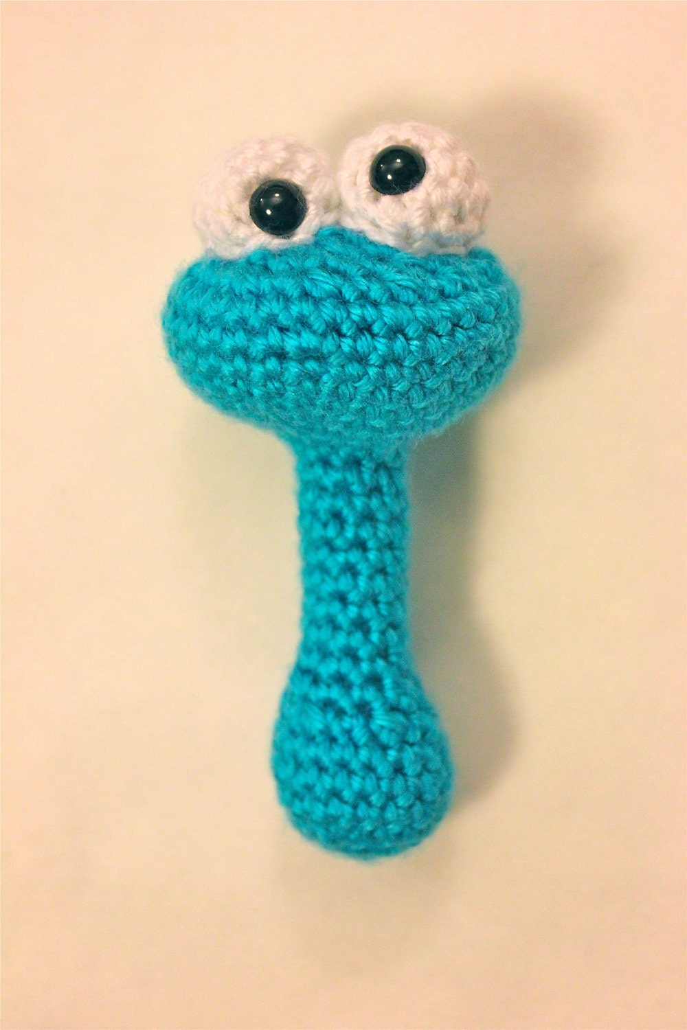 PATTERN Cookie Monster Sesame Street Baby Rattle Crochet