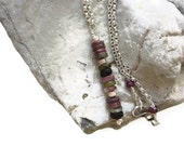 Tourmaline Multi Colored and Artisan Sterling Silver Necklace ... Unique Simplicity - OpheliaJaine