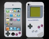 Retro Game Boy - Apple iPod Touch 4 4th Gen Vinyl Decal Wrap Skin Sticker Cover - NOT a HARD CASE- Free Shipping