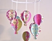 Girls 3D Paper Hot Air Balloon Mobile