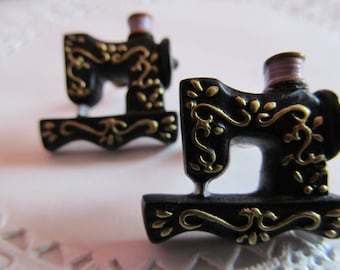 Sewing machine earrings