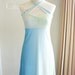 Jersey Dress Ombre Blue Light Green Yellow