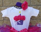 POLKA DOT PARTY 3D Cupcake Onesie or T-Shirt Only - You pick size