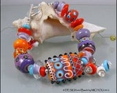 Indian Summer - Lampwork Bracelet by MIchou
