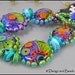 MICHOU - Lampwork Beads - Knotted, handmade glass bead bracelet - "You've Got the Love"