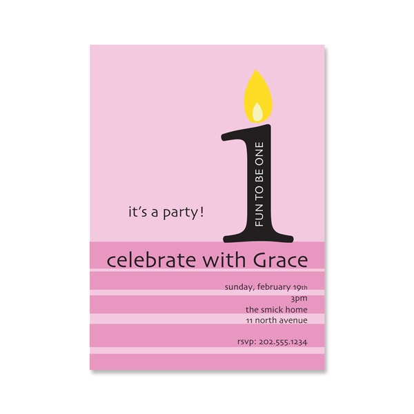 Fun to Be... Birthday Invitation - Printable First Birthday Party Invite - Personalized Kid's Birthday Invite - 5x7 OR 4x6 DIY Printable Il_570xn