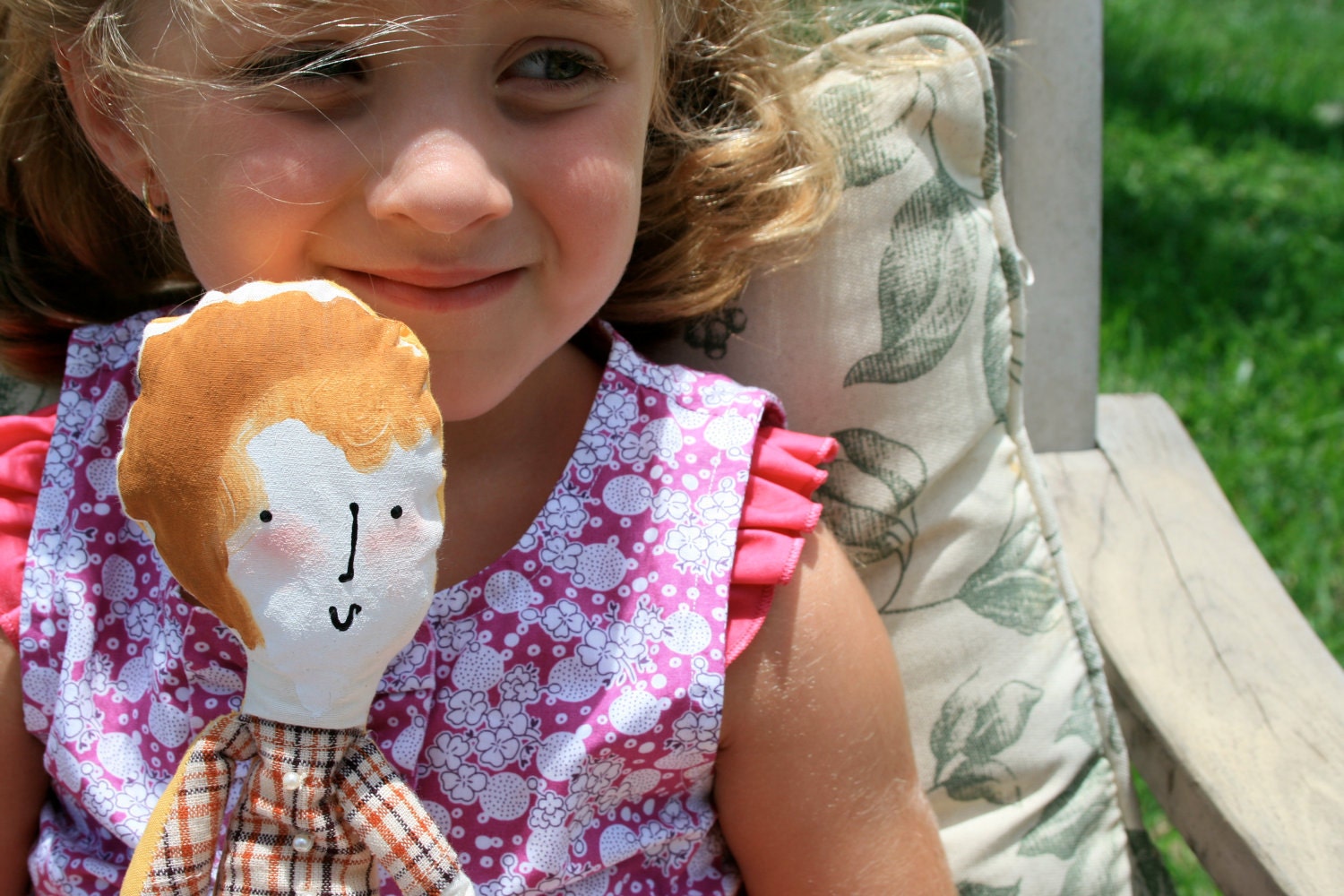 Portrait doll-Handmade plush- Custom Order- Doll of a Friend - OOAK art doll