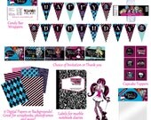 SALE Monster High Birthday Package Digital Print as many as you need