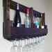 Recycled Pallet Wine Rack with Glass Holders