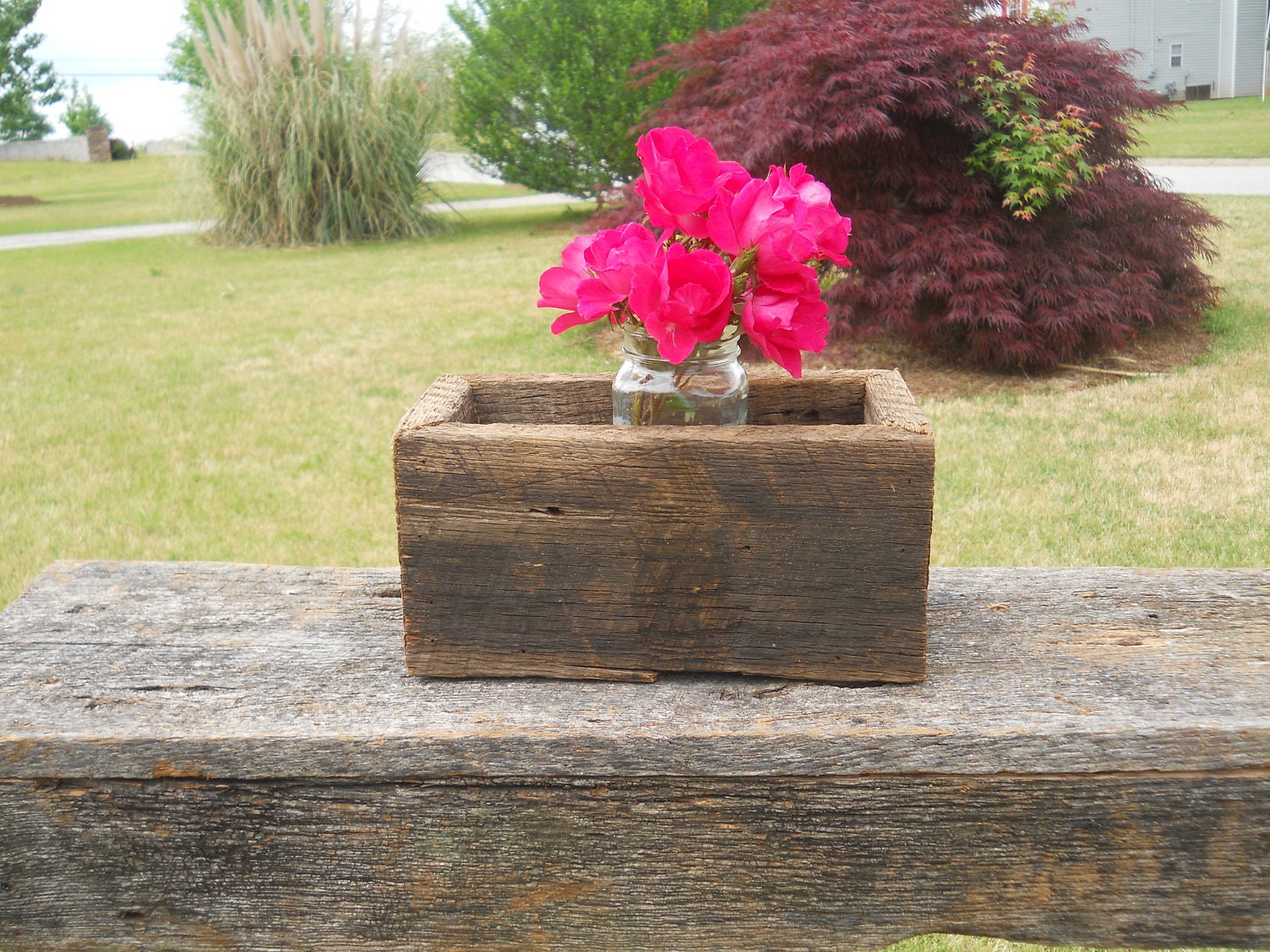 Rustic Wedding Decor, Wedding Centerpiece, Barnwood Wedding Centerpiece, Barnwood Box