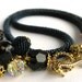 Bead Crochet Necklace "The Night City " Black Beadwork Jewelry Made to order