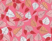 SALE - Hello Pilgrim by Lizzy House - Lots of Leaves (Red) - Half Yard