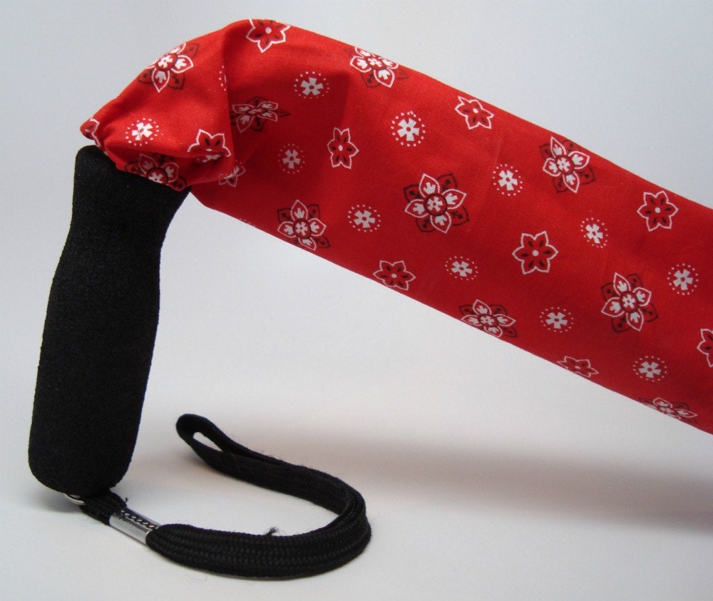 Cane Cover Red Bandana Print