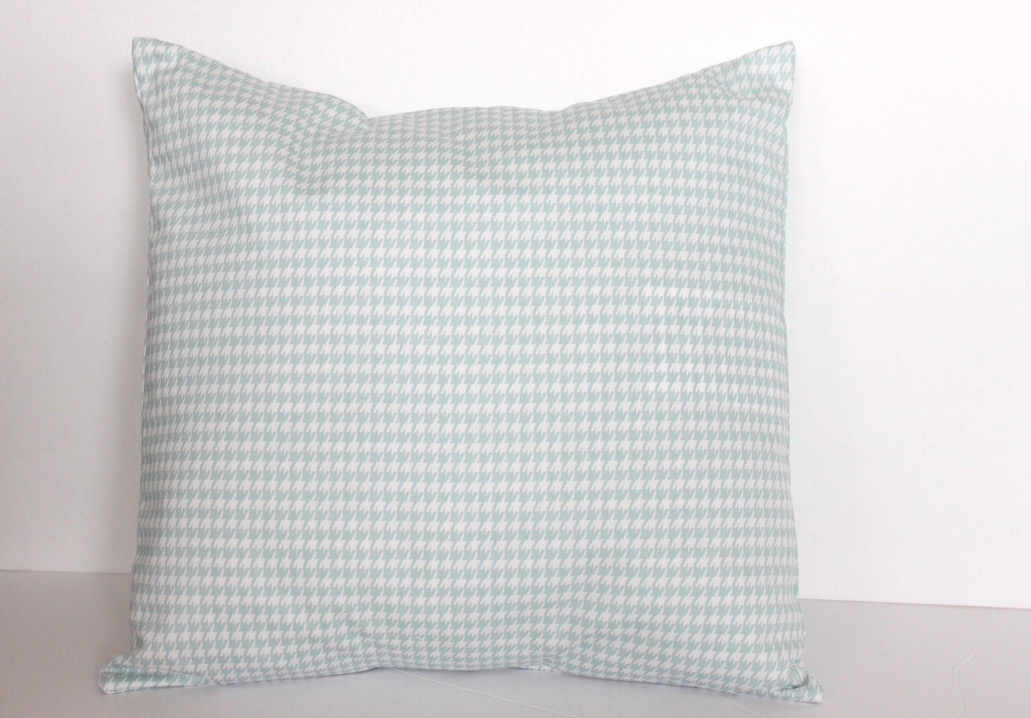 ONE - 16 x 16 Powder Blue and White Houndstooth Pillow Cover - Premier Prints