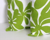 TWO 18 x 18 Pillow Covers Chartreuse Green Twirly Flowers. Premier Prints - Decorator Pillow Covers - modestpillows