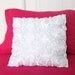 ONE - 18 x 18 White Rosette Pillow Cover
