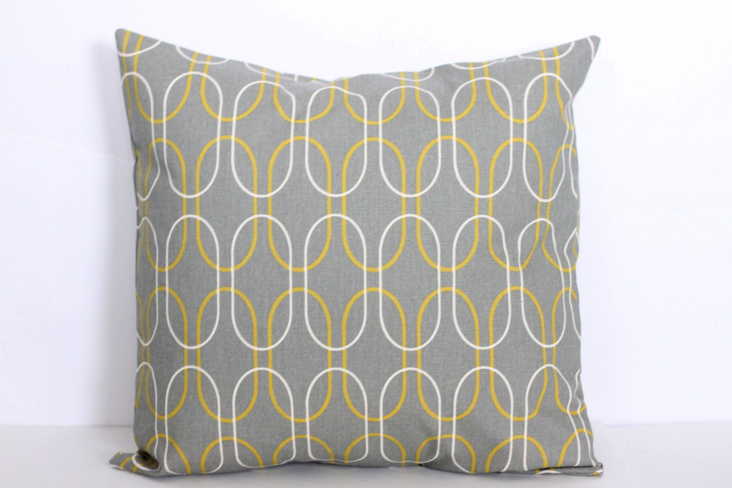 ONE - 16 x 16 Grey and Yellow Geometric Pillow Cover - Premier Prints