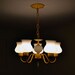 Painted Yellow Milk Glass Chandelier - Vintage Revival