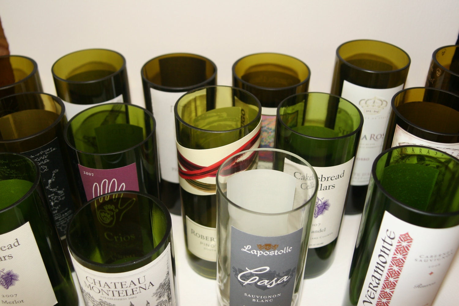 Wine Bottle Candle Lapostolle Candle Container Candle Glass Candle Reusable Candle  Ecofriendly Candle