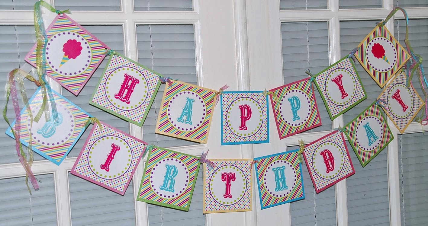 Printable Happy Birthday Banner - Carnival Ride Party Collection
