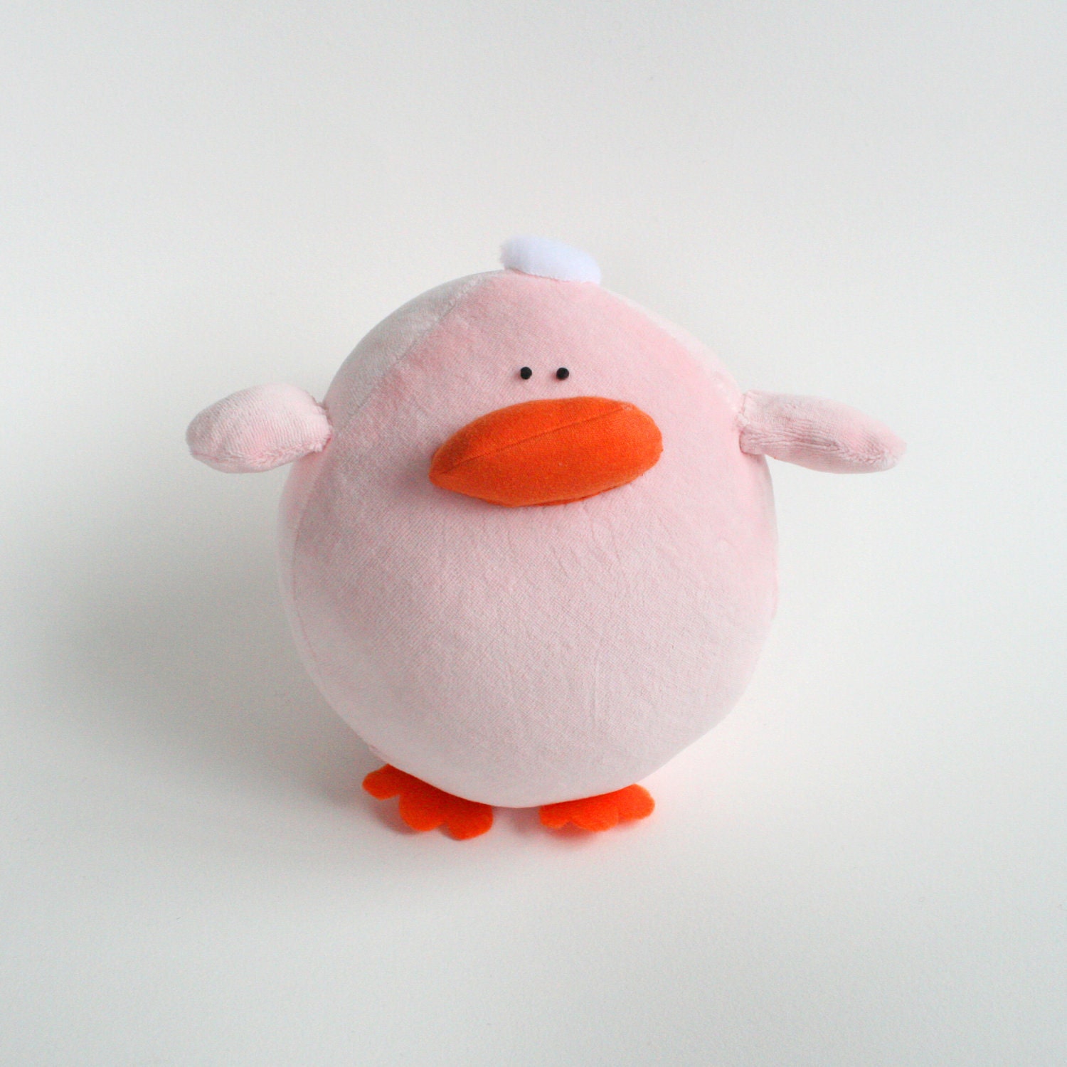 Plush Pink Duck Orange Doll Kids Toy Cute Bubble Gum
