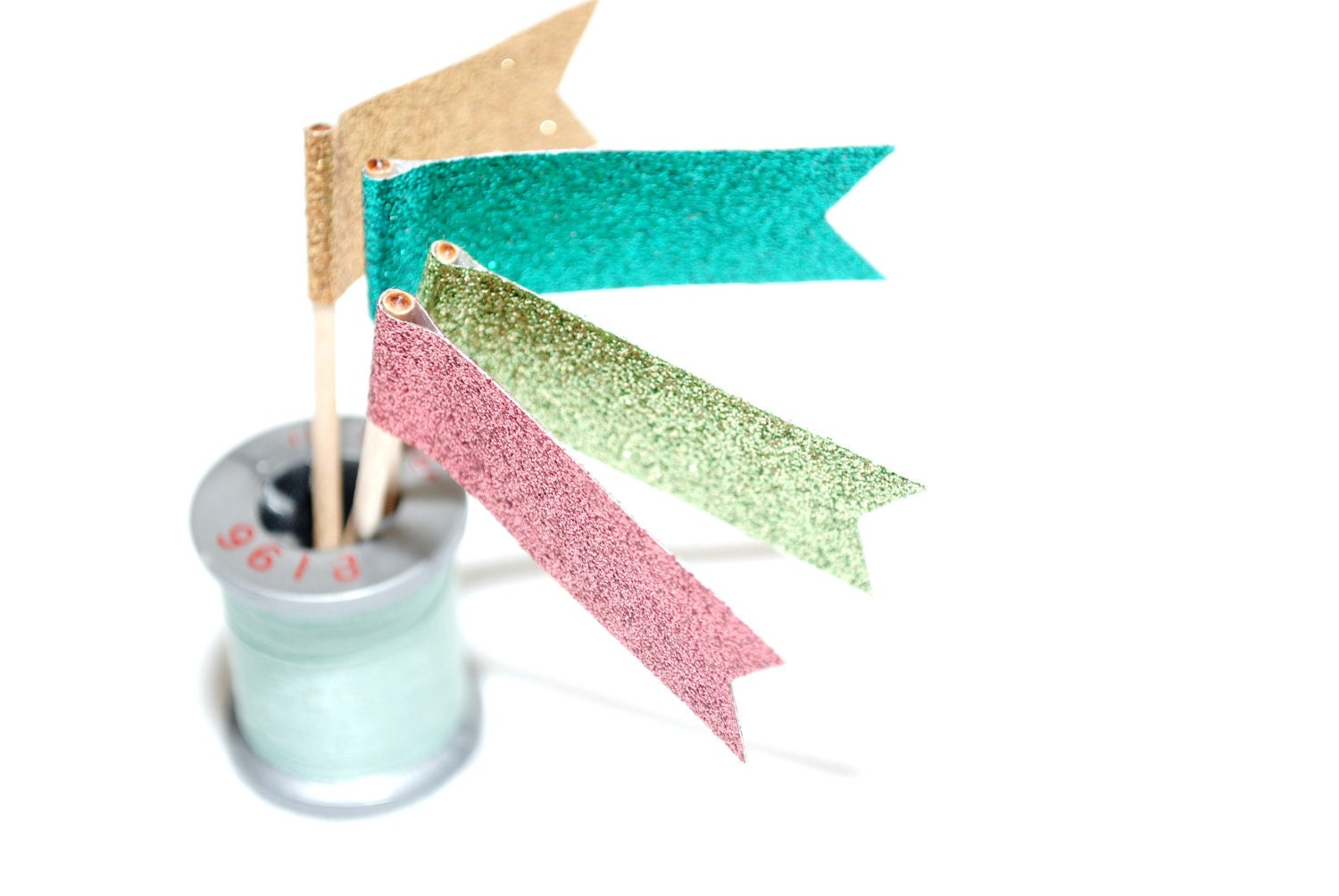 Glitter Cupcake Flags
