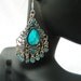 Chandelier earrings blue accents