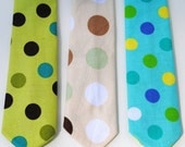 Little Boys Neck Tie - Pooka Dots - Summer Wedding