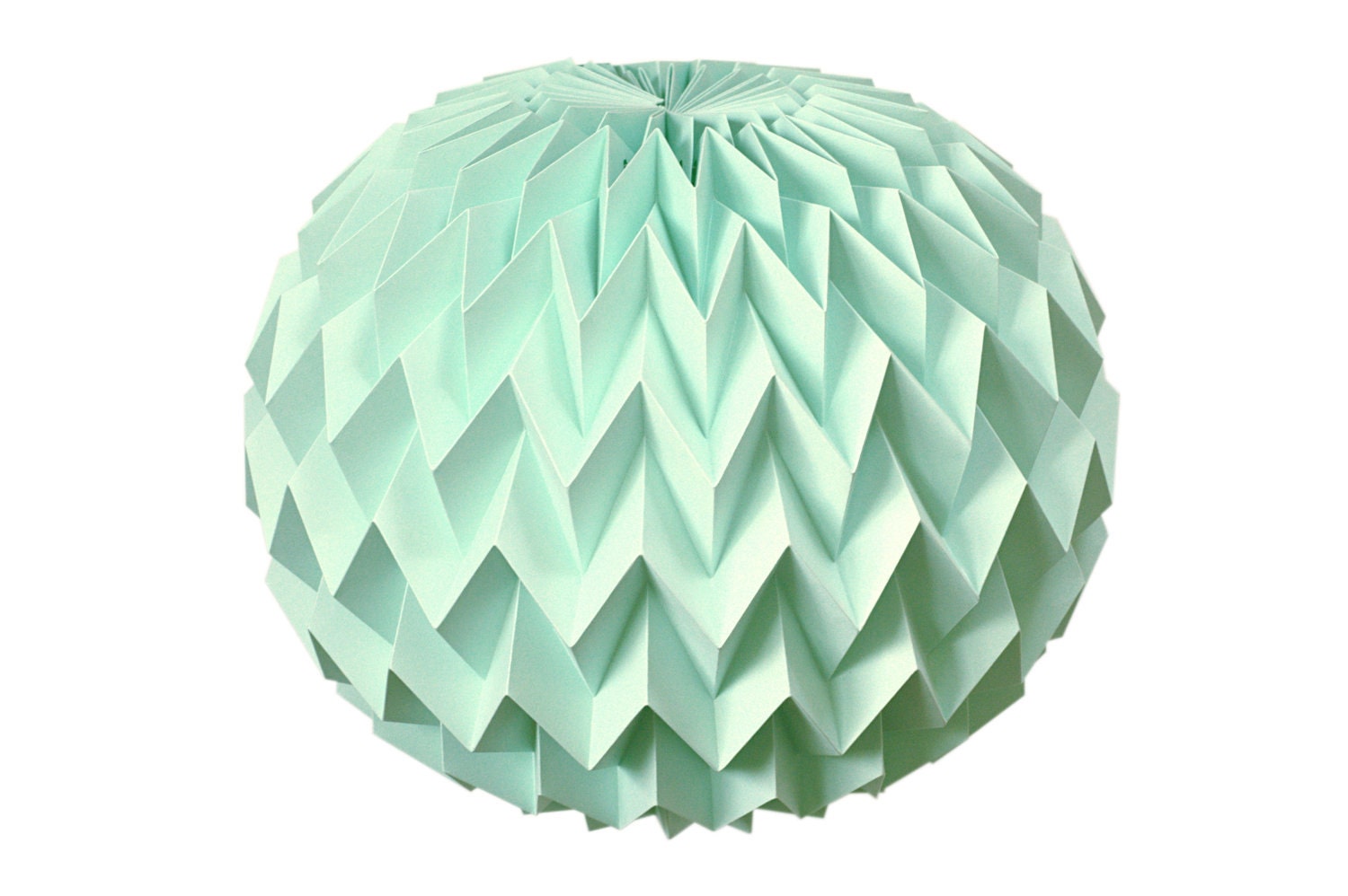 Bubble: Hanging Decorative Art / Origami Paper Ball - Mint