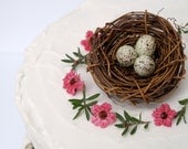 Nest Cake Topper for your Wedding Cake, Vine Nest with Pale Blue Easter Eggs, Woodland, Rustic, Country, Spring