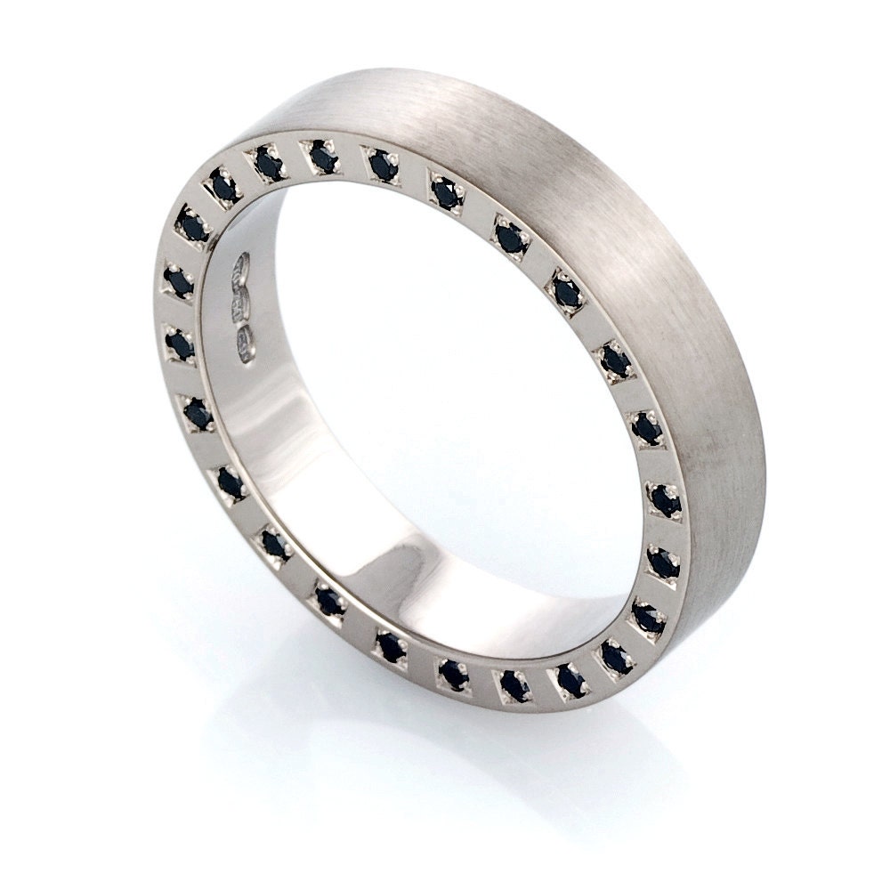 Titanium ring, Black Diamond, Men wedding band, Men titanium ring, Modern, commitment , Titanium wedding, black diamond, wedding ring men