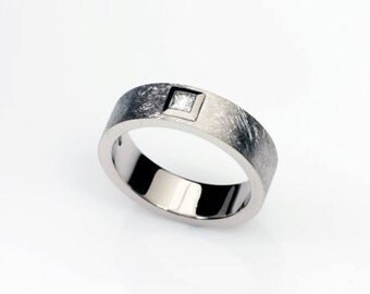 White gold wedding band, Diamond ring men, Men's gold ring, diamond wedding band, men white gold, men, ring, commitment, Diamond, White gold