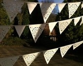 Garden wedding bunting, outdoor wedding decorations, lace wedding banner
