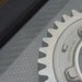 Framed Car Art - Honda F1 gear mounted onto carbon fiber
