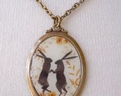 Two Rabbits Necklace by Oh My Cavalier for Art Star