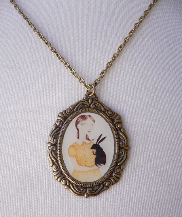 Girl With Rabbit Necklace by Oh My Cavalier