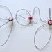 Custom Made Personalized Wire Word or Name Signs Joy Pink and Brown Button Daisies Cheerful Cute Fun